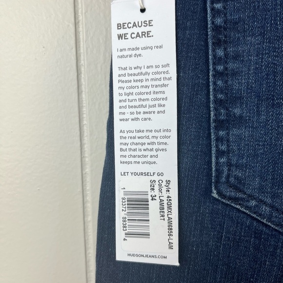 Hudson Jeans Byron Slim Straight Blue Mens Jeans Size 34 NWT - Picture 9 of 10